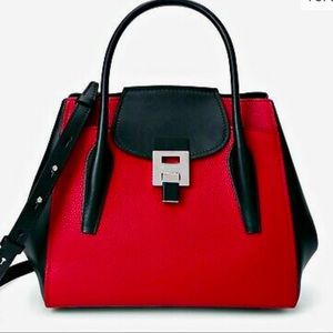 Michael Kors Limited Edition MKC/ 007 Bond Bancroft Satchel Crimson Red.